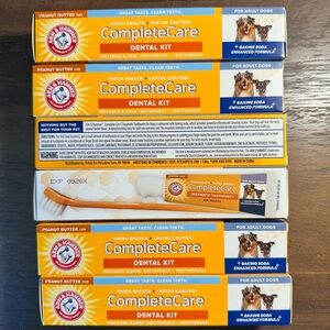 Arm & Hammer Complete Care Dental Kit Peanut Butter Flavor For Adult Dogs 6 Pack
